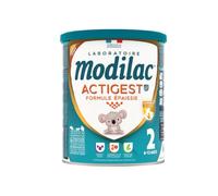 Modilac Actigest Lf+ 2 - Leche en polvo - Fórmula espesada y enriquecida con lactoferrina de origen bovino - Fabricado en Francia sin aceite de palma - 2ª edad, de 6 a 12 meses - Pack de 800 g