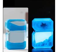 MODINK Luminous Color Quicksand Kerosene Windproof Lighter, Wheel Kerosene Lighter, Refillable Lighters with Fine Gift Packaging (Color : T1)