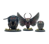 Modiphius Entertainment: Fallout: Miniatures - Cult of The Mothman: Mothman Eclipse - 3 figuras, ola de los Apalaches, resina sin pintar, juego de mesa
