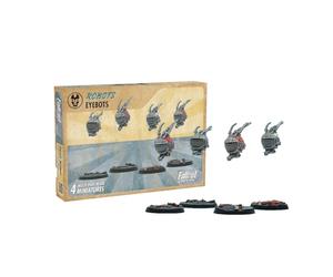 Modiphius Entertainment: Fallout: Wasteland Warfare - Robots: Eyebots - 4 Figuras, miniaturas RPG de Resina sin Pintar de 32 mm, Nuka World, Mesa
