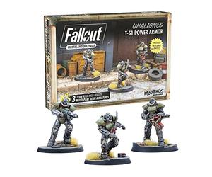 Modiphius Entertainment | Fallout Wasteland Warfare | Unaligned: T-51 Power Armour | Miniatures | Unpainted