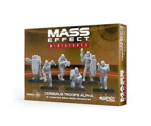 Modiphius - Juego de miniaturas de Resina Cerberus Forces Alpha - Mejora tu Juego de Mesa Mass Effect - 6 Figuras detalladas de 32 mm - 1-4 Jugadores - 45-90 Minutos - A Partir de 14 años