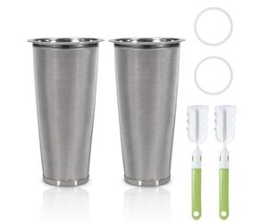 Modixun 2 filtros de infusión fría - Filtro de café frío para jarra de café de boca ancha de 32 onzas, jarra de café frío, malla de acero inoxidable 304, infusor de colador de infusión fría para