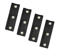 Modixun Juego de 4 asas de cuero para bolso de mano, color negro