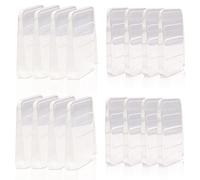 Modixun Paquete de 16 cuñas de nivelación de muebles de goma transparente, 2 alturas, cuñas niveladoras flexibles y firmes, cuñas de inodoro antideslizantes y apilables, cuñas de mesa, cuñas de cama