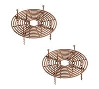 Modixun Paquete de 2 Rejillas para macetas, Protectores de Cubierta de Suelo para macetas cortables con estacas Profundas, tapón para excavación de Perros y Gatos, 19 cm de diámetro