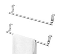 Modixun Paquete de 2 toalleros para colgar sobre el gabinete, 36 cm, toallero de cocina para puerta de armario, barra de toalla de acero inoxidable y colgador de toallas de cocina para cocina y baño