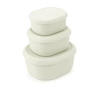 Modixun Paquete de 3 recipientes de silicona para almacenamiento de alimentos, lonchera Bento con tapas para aperitivos, ensaladas, preparación, comida, hermético, apto para microondas, lavavajillas y