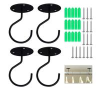 Modixun Soporte para barra de armario, 3,8 cm, soporte central de barra de armario con tornillos para estante de armario, barra de armario, barra de cortina de techo, paquete de 4