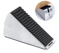 Modixun Tope de puerta grande - Tope de puerta resistente de acero inoxidable y goma para la parte inferior de la puerta, tope de puerta ajustable de 7 cm de alto que se adapta a cualquier puerta