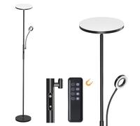 Modlicht 35W Lampara de Pie LED Negro, 4200lm Lámpara de Pie Salon con 6 Modos, 3000-6000K Lámpara Pie Regulable con Control Remoto & Táctil & 1H Timer, Lampara Pie Lectura para Dormitorio, Oficina