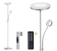 Modlicht 35W Lampara de Pie LED Níquel, 4200lm Lámpara de Pie Salon con 6 Modos, 3000-6000K Lámpara Pie Regulable con Control Remoto & Táctil & 1H Timer, Lampara Pie Lectura para Dormitorio, Oficina