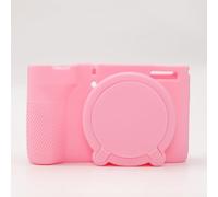 ModLuvano Funda de silicona para Canon PowerShot V1 - Funda protectora flexible antigolpes - Funda de cámara resistente a los arañazos con botón de fácil acceso - Diseño delgado para uso diario (rosa)
