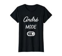 Modo André Activado Nombre Gracioso Camiseta gráfica económica, Mujer, Negro, XL