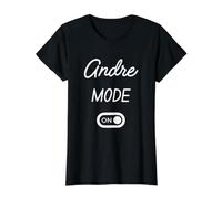 Modo Andre Activado Nombre Gracioso Camiseta gráfica económica, Mujer, Negro, XS