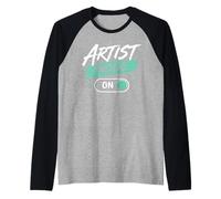 Modo Artista En Diseño Creativo Divertido Diseñador Gráfico M Camiseta Manga Raglan