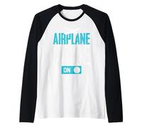 Modo avión Activado Camiseta Manga Raglan