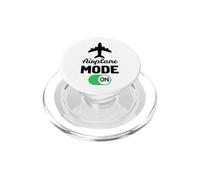 Modo avión en Vacaciones Regalo para Hombres y Mujeres piloto aviación PopSockets PopGrip para MagSafe