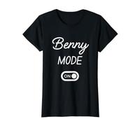 Modo Benny Activado Nombre Gracioso Camiseta gráfica económica, Mujer, Negro, S