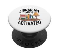 Modo Bibliotecario Activado Lectura ibros Divertidos PopSockets PopGrip Adhesivo