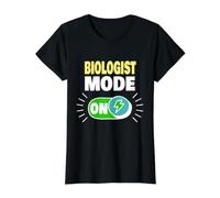 Modo biólogo en Divertido biólogo Camiseta gráfica económica, Mujer, Negro, S