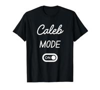 Modo Caleb Activado Nombre Gracioso Camiseta gráfica económica, Hombre, Negro, XL