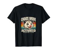 Modo Caos Activado Zarigüeya Vida Retro Divertido Camiseta