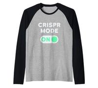 Modo CRISPR Activado - Edición de Genes Ciencia de la Biología Camiseta Manga Raglan