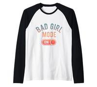 Modo de Chica Mala en la Noche de Chicas Malas Camiseta Manga Raglan