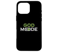 Modo de Dios encendido - Divertido Carcasa para iPhone 16 Pro Max