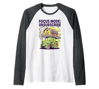 Modo de Enfoque: Darse de Baja Productividad Humor Funny Office Camiseta Manga Raglan