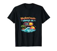 Modo de Fin de Semana Siempre en neón Toggle Beach Vacation Camiseta