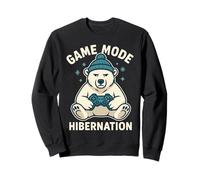 Modo de Juego Hibernación Cozy Winter Gamer Polar Bear Sudadera