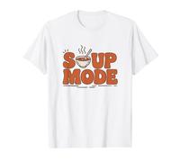 Modo de Sopa Activado Acogedor Amante de la Comida Cocina Humor Divertido Camiseta gráfica económica, Hombre, Blanco, M