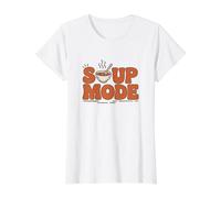 Modo de Sopa Activado Acogedor Amante de la Comida Cocina Humor Divertido Camiseta gráfica económica, Mujer, Blanco, XL