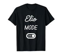 Modo Elio Activado Nombre Gracioso Camiseta gráfica económica, Hombre, Negro, S