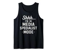 Modo Especialista en Medios Funny Tech Centro de Biblioteca Digital Camiseta sin Mangas