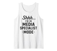 Modo Especialista en Medios Funny Tech Centro de Biblioteca Digital Camiseta sin Mangas