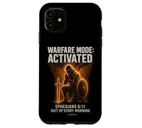Modo Guerra Activado Efesios 6:11 Guerrero Armadura de Dios Carcasa para iPhone 11