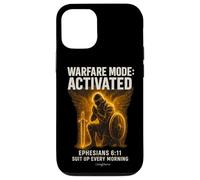 Modo Guerra Activado Efesios 6:11 Guerrero Armadura de Dios Carcasa para iPhone 12/12 Pro