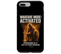 Modo Guerra Activado Efesios 6:11 Guerrero Armadura de Dios Carcasa para iPhone 7 Plus/8 Plus