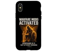 Modo Guerra Activado Efesios 6:11 Guerrero Armadura de Dios Carcasa para iPhone X/XS