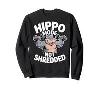 Modo hipopótamo no triturado Divertido Gimnasio Levantamiento Entrenamiento Sudadera