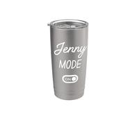 Modo Jenny Activado Nombre Gracioso Vaso térmico de acero inoxidable de doble pared