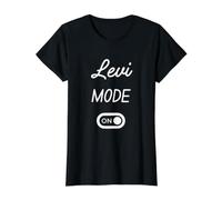 Modo Levi Activado Nombre Gracioso Camiseta gráfica económica, Mujer, Negro, S