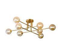 Modo Lighting Lámpara molecular moderna con colgante de frijol mágico nórdico, lámpara de techo giratoria con bola de burbujas creativa con pantalla de cristal para sala de estar y cocina (8 luces)