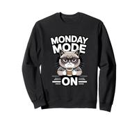 Modo Lunes en Trabajo de café con Gatos Sudadera