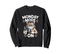 Modo Lunes en Trabajo de café con Gatos Sudadera