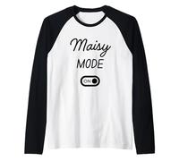 Modo Maisy Activado Nombre Gracioso Camiseta Manga Raglan
