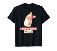 Modo mamá en biberón Linda Nueva mamá Día de la Madre Camiseta